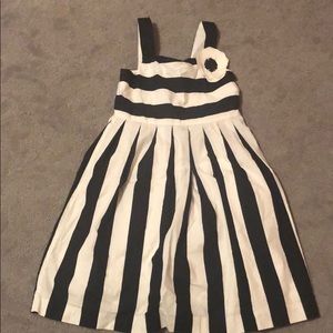 Janie and Jack black and white stripe dress